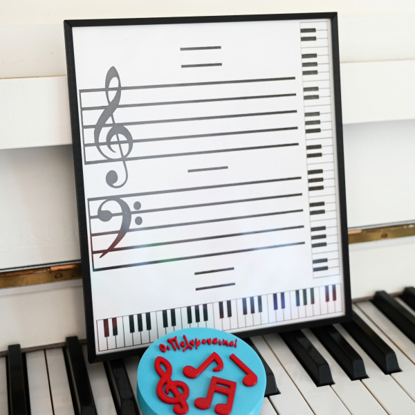 Ακρυλικός Πίνακας Μουσικής με Πεντάγραμμο - Οι Πολυμουσικοί
